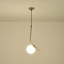 LÁMPARA COLGANTE CRISTAL 1xE27 MÁX 15W 220x150x1460mm BLANCO ARTE ILLUMINA ORBA