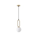 LÁMPARA COLGANTE CRISTAL 1xE27 MÁX 15W 150x150x1430mm BLANCO ARTE ILLUMINA ORBA