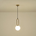 LÁMPARA COLGANTE CRISTAL 1xE27 MÁX 15W 150x150x1430mm BLANCO ARTE ILLUMINA ORBA