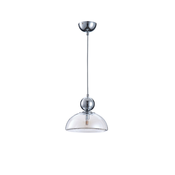 LÁMPARA COLGANTE CRISTAL PERLADO  G9 MAX 7W 230x1260mm CROMO ARTE ILLUMINA CLEAR