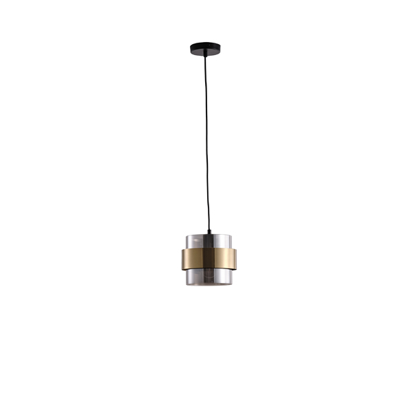 LUCES COLGANTES 1xE27 MAX 15W 180x1205mm NEGRO-DORADO ARTE ILLUMINA RELIAC