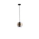 LUCES COLGANTES 1xE27 MAX 15W 180x1205mm NEGRO-DORADO ARTE ILLUMINA RELIAC