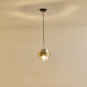 LUCES COLGANTES 1xE27 MAX 15W 180x1205mm NEGRO-DORADO ARTE ILLUMINA RELIAC
