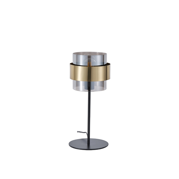 LÁMPARA DE MESA APLIQUES DE ILUMINACIÓN 1xE27 MAX 15W 180x415mm NEGRO-DORADO ARTE ILLUMINA RELIAC