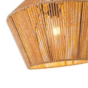 LÁMPARA COLGANTE RATÁN 1xE27 MAX 15W 400x1320mm MARRÓN ARTE ILLUMINA VENTO