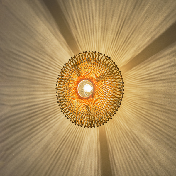 APLIQUE DE PARED BAMBÚ 1xE27 MÁX. 15W 400x140 mm NEGRO-MARRÓN ARTE ILLUMINA CYCLONE