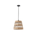 LÁMPARA COLGANTE CUERDA-METAL Ε27 MAX 15W 300x300x1350mm NEGRO-CAQUI ARTE ILLUMINA HELIOS