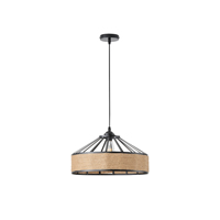 LÁMPARA COLGANTE CUERDA-METAL Ε27 MAX 15W 400x1300mm NEGRO-CAQUI ARTE ILLUMINA HELIOS