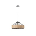 LÁMPARA COLGANTE CUERDA-METAL Ε27 MAX 15W 400x1300mm NEGRO-CAQUI ARTE ILLUMINA HELIOS