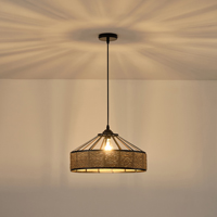 LÁMPARA COLGANTE CUERDA-METAL Ε27 MAX 15W 400x1300mm NEGRO-CAQUI ARTE ILLUMINA HELIOS