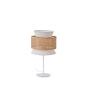 LÁMPARA DE MESA TELA 1xE27 MAX 5W 260x460mm BEIGE-BLANCO MATE ARTE ILLUMINA ISLA