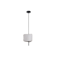 LÁMPARA COLGANTE DE TELA E14 MÁX. 8W Ø250ΧH900mm BEIGE ARTE ILLUMINA TOSCANY