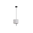 LÁMPARA COLGANTE DE TELA E14 MÁX. 8W Ø250ΧH900mm BEIGE ARTE ILLUMINA TOSCANY