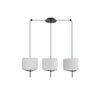 LÁMPARA COLGANTE DE TELA 3 LUCES 3X14 MÁX. 8W 800x250x900mm BEIGE ARTE ILLUMINA TOSCANY