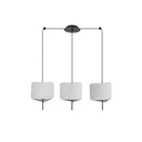 LÁMPARA COLGANTE DE TELA 3 LUCES 3X14 MÁX. 8W 800x250x900mm BEIGE ARTE ILLUMINA TOSCANY
