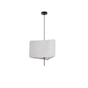 LÁMPARA COLGANTE DE TELA 1xΕ27 MÁX 60W Ø480ΧH900mm BEIGE ARTE ILLUMINA TOSCANY