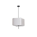 LÁMPARA COLGANTE DE TELA 1xΕ27 MÁX. 15W Ø480ΧH900mm BEIGE ARTE ILLUMINA TOSCANY