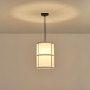 LÁMPARA COLGANTE DE TELA 1xΕ27 MÁX. 15W Ø250Χ1180mm ΒLACK ARTE ILLUMINA ERA