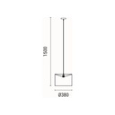LÁMPARA DE TECHO COLGANTE TELA 1xE27 MÁX 15W Ø380Χ240mm ARTE ILLUMINA SOHO