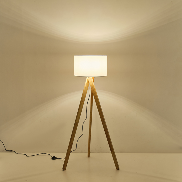 LÁMPARA DE PIE MADERA CLARA 1xE27 MÁX. 15W 450x1450mm ARTE ILLUMINA MADERA