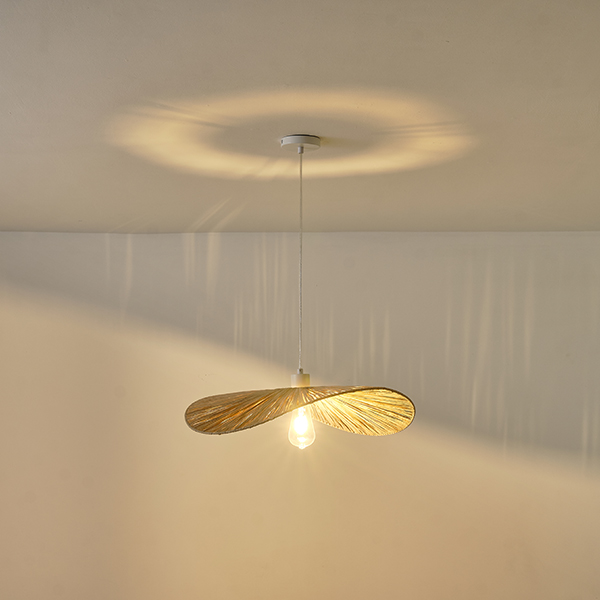 LÁMPARA COLGANTE BAMBÚ 1xE27 MÁX. 15W 550x550x120mm ARTE ILLUMINA OASIS