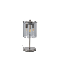 LÁMPARA DE MESA METAL-VIDRIO 3xE14 MAX 8W Ø200mm NEGRO ARTE ILLUMINA MIRA