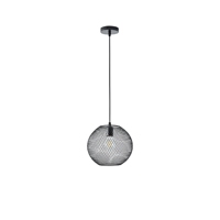 LÁMPARA COLGANTE DE METAL 1xE27 MÁX. 15W 350x350Χ1360mm NEGRO ARTE ILLUMINA MESH