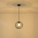 LÁMPARA COLGANTE DE METAL 1xE27 MÁX. 15W 350x350Χ1360mm NEGRO ARTE ILLUMINA MESH