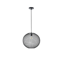 LÁMPARA COLGANTE DE METAL 1xE27 MÁX. 15W 250x250x1280mm NEGRO ARTE ILLUMINA MESH