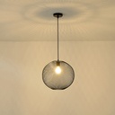 LÁMPARA COLGANTE DE METAL 1xE27 MÁX. 15W 250x250x1280mm NEGRO ARTE ILLUMINA MESH