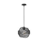 LÁMPARA COLGANTE DE METAL  1xΕ27 MAX15W 450x450x1340mm NEGRO ARTE ILLUMINA OGGI