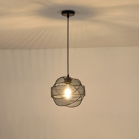 LÁMPARA COLGANTE DE METAL  1xΕ27 MAX15W 450x450x1340mm NEGRO ARTE ILLUMINA OGGI