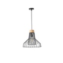 LÁMPARA COLGANTE METAL 1xE27 MÁX. 15W 360x360x1380mm NEGRO ARTE ILLUMINA BORLA