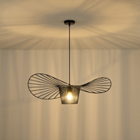 LÁMPARA COLGANTE DE METAL 1xΕ27 MAX15W 800x800x1270mm NEGRO ARTE ILLUMINA CAP