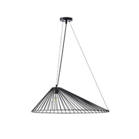 LÁMPARA COLGANTE METAL  1xΕ27 MAX15W 600x390x1300Dmm NEGRO ARTE ILLUMINA RAY