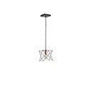 LÁMPARA COLGANTE DE METAL 1xE27 MÁX. 15W 175x175x1240mm NEGRO ARTE ILLUMINA BRAWCK