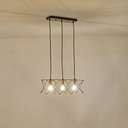 LÁMPARA COLGANTE METAL 3 LUCES 3xE27 MÁX. 15W 517X175x1240mm NEGRO ARTE ILLUMINA BRAWCK
