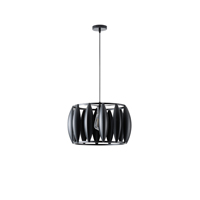 LÁMPARA COLGANTE METAL  1xE27 MÁX. 15W 425x425x1300mm NEGRO ARTE ILLUMINA CROWN