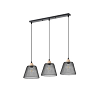 LÁMPARA COLGANTE METAL 3 LUCES 3xE27 MÁX. 15W 370x370x1260mm NEGRO ARTE ILLUMINA NET