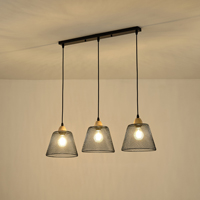 LÁMPARA COLGANTE METAL 3 LUCES 3xE27 MÁX. 15W 370x370x1260mm NEGRO ARTE ILLUMINA NET