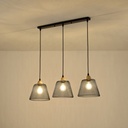 LÁMPARA COLGANTE METAL 3 LUCES 3xE27 MÁX. 15W 370x370x1260mm NEGRO ARTE ILLUMINA NET