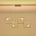 PLAFÓN DE TECHO ALUMINIO LED 36W 850lm 3000K 820x16X1340mm NEGRO ARTE ILLUMINA SQUARE