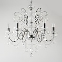 LÁMPARA COLGANTE METAL-VIDRIO 6 LUCES 6xE27 MÁX 15W ΜΑΧ 15W 650x1560mm BLANCO ARTE ILLUMINA HEIR