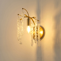 APLIQUE DE PARED DE METAL E27 MÁX. 15W ΜΑΧ 15W 480x250mm CRISTAL TRANSPARENTE ARTE ILLUMINA DYNASTY