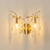 APLIQUE DE PARED DE METAL 2xE27 MÁX. 15W ΜΑΧ 15W 480x250mm CRISTAL TRANSPARENTE ARTE ILLUMINA DYNASTY