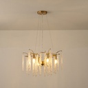 LÁMPARA COLGANTE METAL-VIDRIO TRANSPARENTE 6 LUCES 6xE14 MAX 8W Ø590mm ARTE ILLUMINA DYNASTY