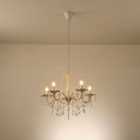 LÁMPARA COLGANTE ALUMINIO 5 LUCES 5xE14 MAX 8W 1060x640mm CRISTAL TRANSPARENTE ARTE ILLUMINA JEWEL