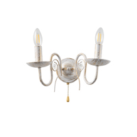 APLIQUE DE PARED METAL 2xE27 MÁX. 15W 210x300mm CRISTAL TRANSPARENTE ARTE ILLUMINA DUKE