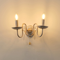 APLIQUE DE PARED METAL 2xE27 MÁX. 15W 210x300mm CRISTAL TRANSPARENTE ARTE ILLUMINA DUKE