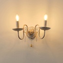 APLIQUE DE PARED METAL 2xE27 MÁX. 15W 210x300mm CRISTAL TRANSPARENTE ARTE ILLUMINA DUKE